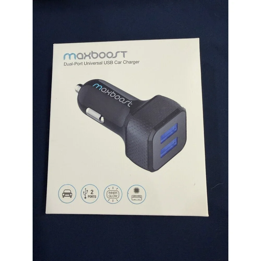 Maxboost Dual-Port Universal USB Car Charger OPEN BOX